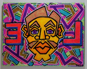 Illustration of a man with a mustache